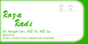 roza radi business card